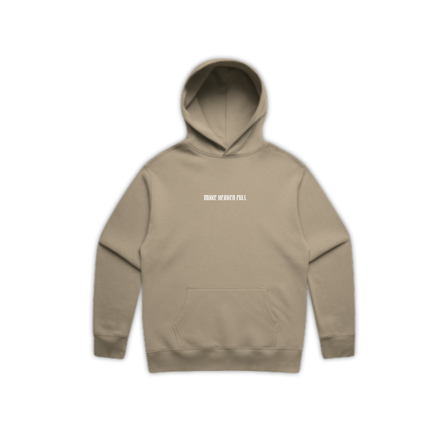 'MAKE HEAVEN FULL' HOODIE - DEEP TAN